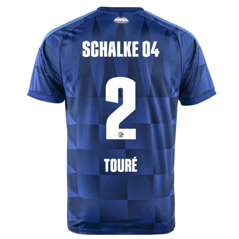 Danxen Kinderen Tidiane Touré #2 Donkerblauw Geel Wit Thuisshirt Thuistenue 2026/27 T-Shirt
