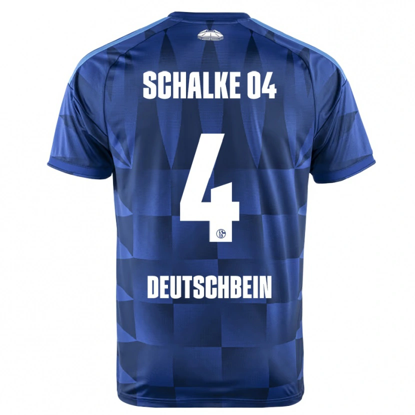 Danxen Kinderen Lasse Deutschbein #4 Donkerblauw Geel Wit Thuisshirt Thuistenue 2026/27 T-Shirt