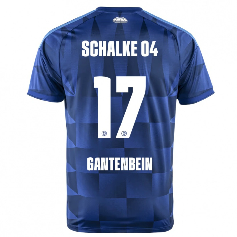 Danxen Kinderen Adrian Gantenbein #17 Donkerblauw Geel Wit Thuisshirt Thuistenue 2026/27 T-Shirt
