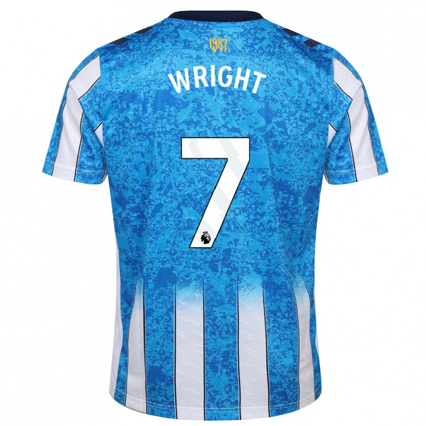 Danxen Kinderen Alfie Wright #7 Wit Blauw Oranje Thuisshirt Thuistenue 2026/27 T-Shirt