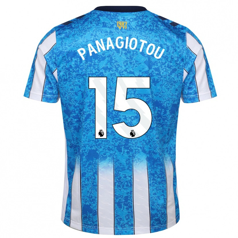Danxen Kinderen Constantine Panagiotou #15 Wit Blauw Oranje Thuisshirt Thuistenue 2026/27 T-Shirt