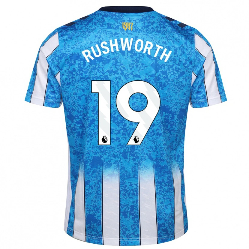 Danxen Kinderen Carl Rushworth #19 Wit Blauw Oranje Thuisshirt Thuistenue 2026/27 T-Shirt