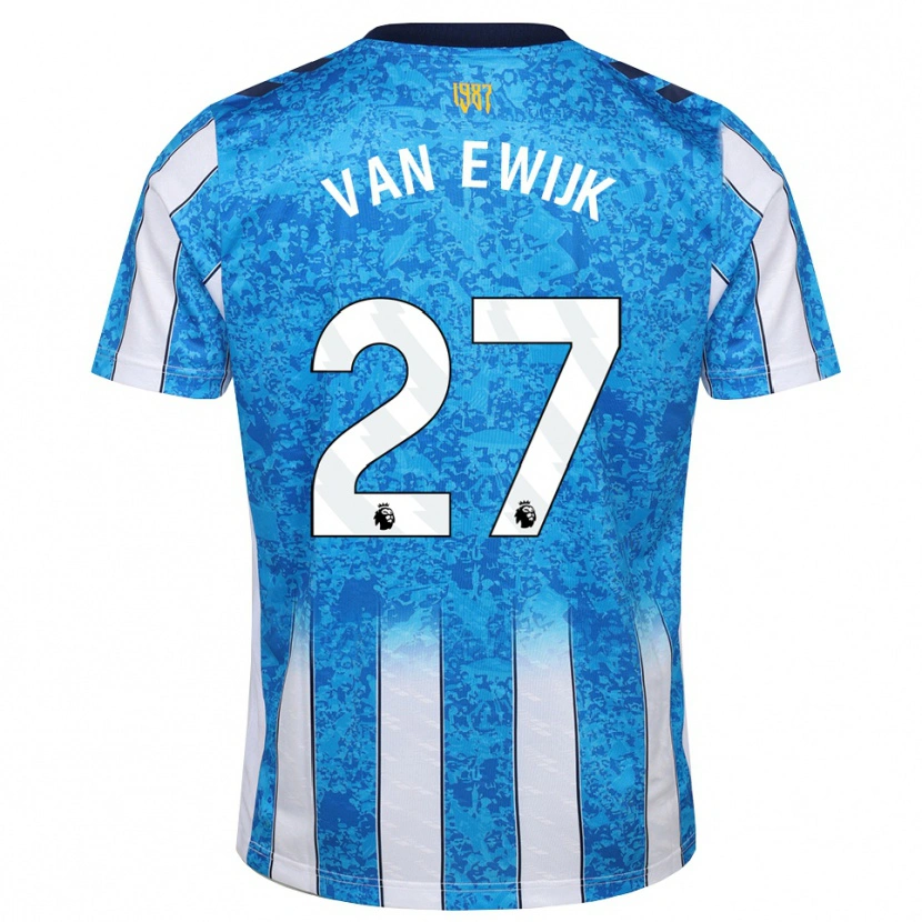 Danxen Kinderen Milan Van Ewijk #27 Wit Blauw Oranje Thuisshirt Thuistenue 2026/27 T-Shirt