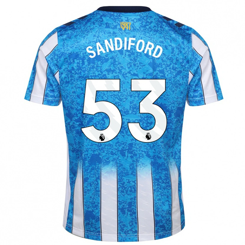 Danxen Kinderen Greg Sandiford #53 Wit Blauw Oranje Thuisshirt Thuistenue 2026/27 T-Shirt