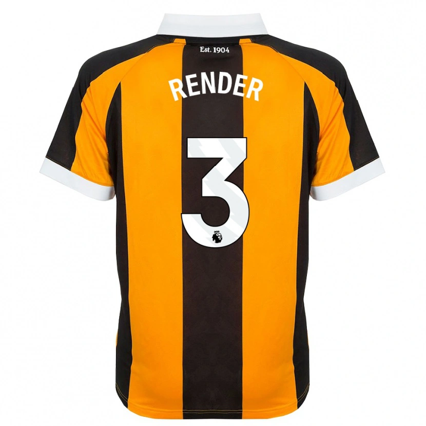 Danxen Kinderen Meg Render #3 Oranje Zwart Wit Thuisshirt Thuistenue 2026/27 T-Shirt
