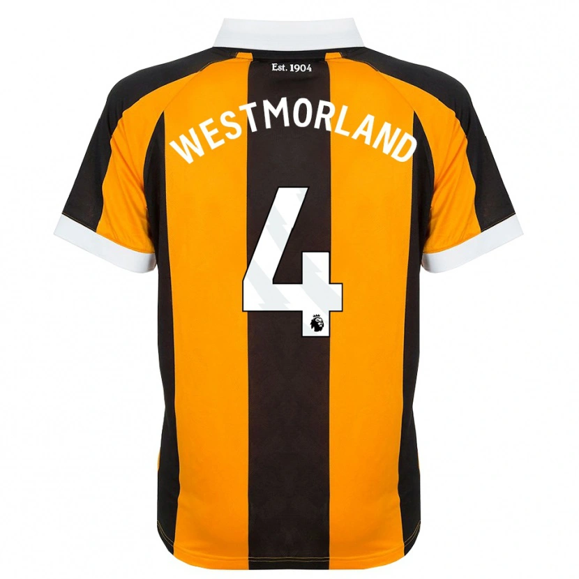 Danxen Kinderen Emma Westmorland #4 Oranje Zwart Wit Thuisshirt Thuistenue 2026/27 T-Shirt
