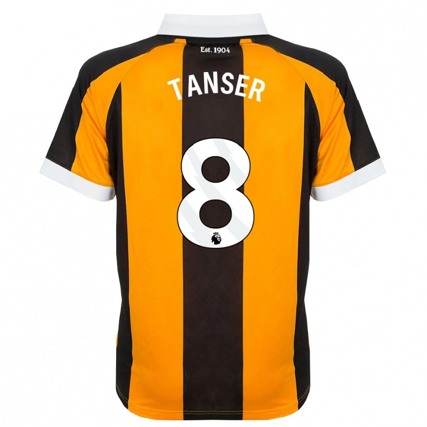 Danxen Kinderen Ellie Tanser #8 Oranje Zwart Wit Thuisshirt Thuistenue 2026/27 T-Shirt