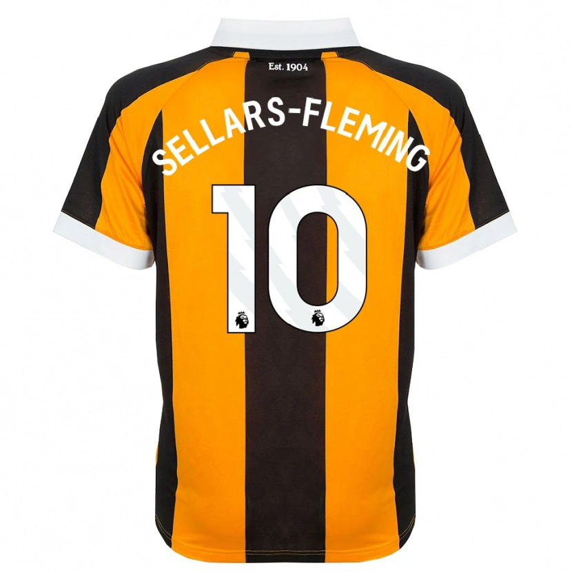 Danxen Kinderen Tyrell Sellars-Fleming #10 Oranje Zwart Wit Thuisshirt Thuistenue 2026/27 T-Shirt