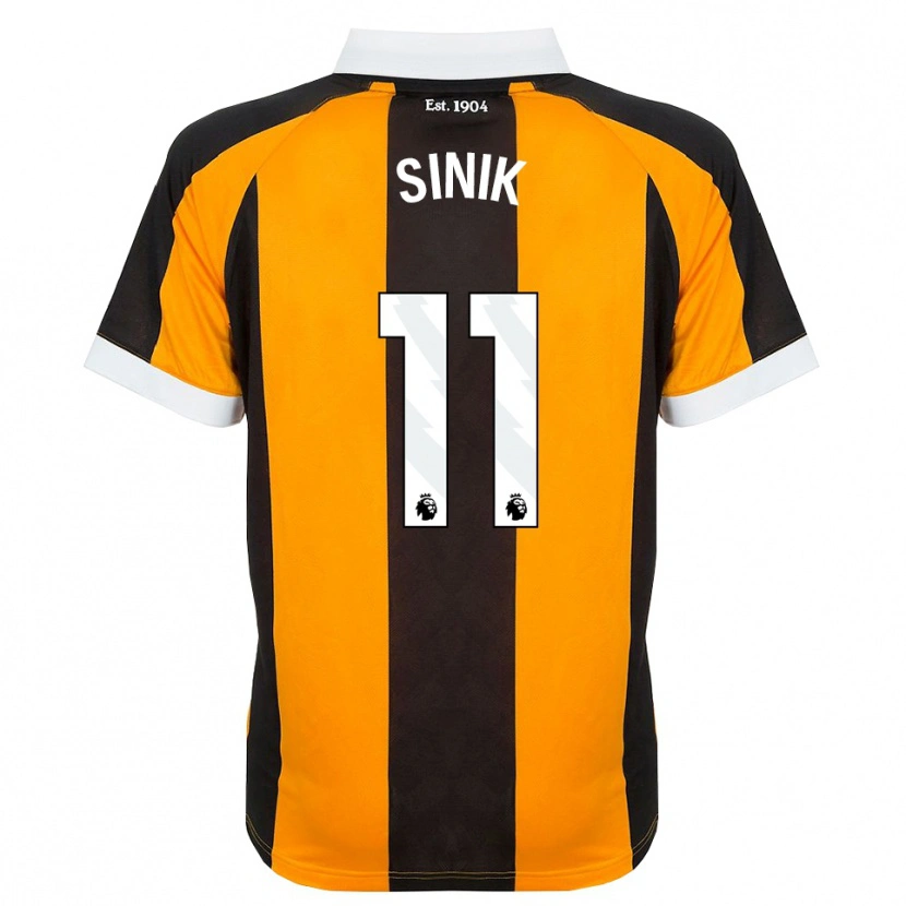 Danxen Kinderen Doğukan Sinik #11 Oranje Zwart Wit Thuisshirt Thuistenue 2026/27 T-Shirt