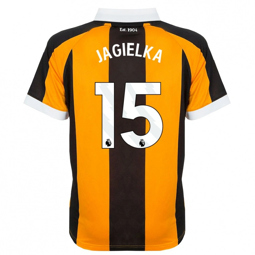 Danxen Kinderen Zac Jagielka #15 Oranje Zwart Wit Thuisshirt Thuistenue 2026/27 T-Shirt