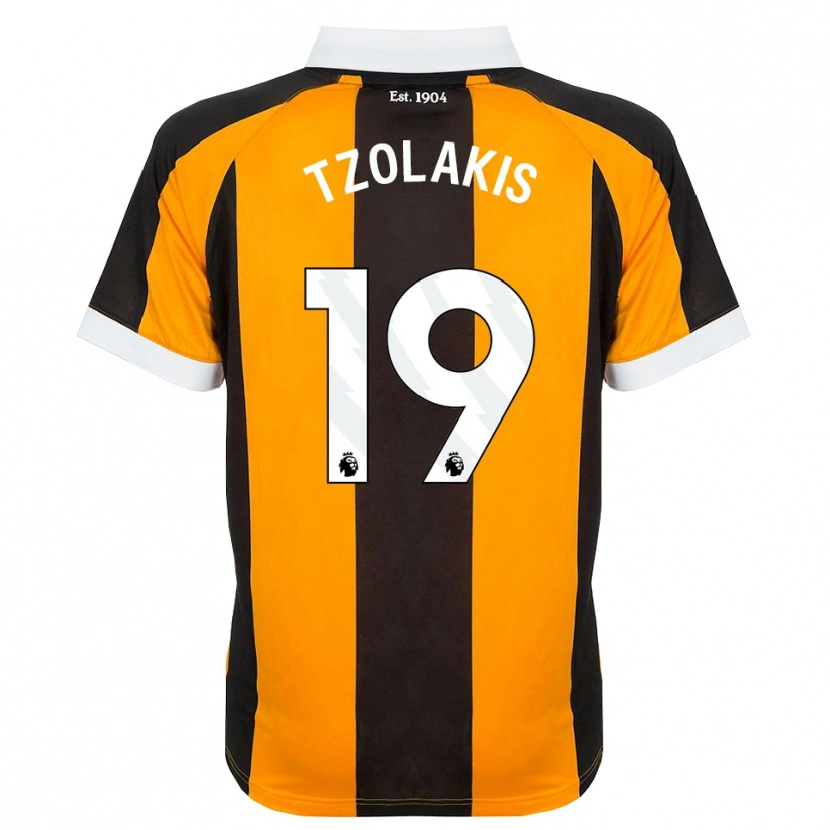 Danxen Kinderen Konstantinos Tzolakis #19 Oranje Zwart Wit Thuisshirt Thuistenue 2026/27 T-Shirt