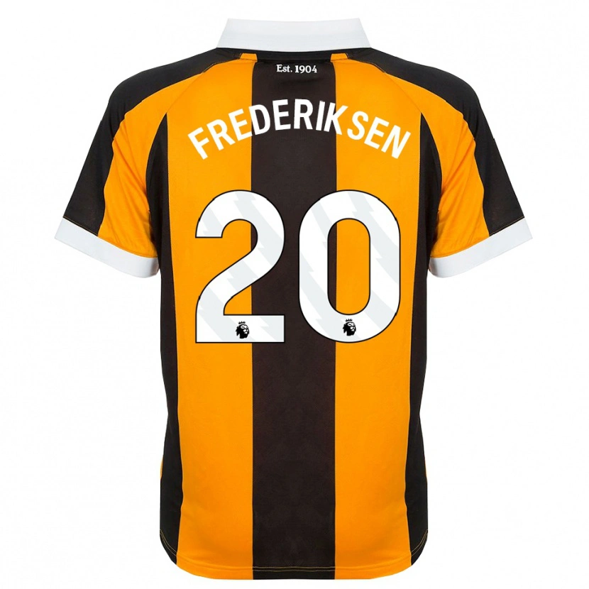 Danxen Kinderen Abbey Frederiksen #20 Oranje Zwart Wit Thuisshirt Thuistenue 2026/27 T-Shirt