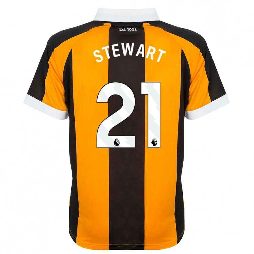 Danxen Kinderen Alice Stewart #21 Oranje Zwart Wit Thuisshirt Thuistenue 2026/27 T-Shirt