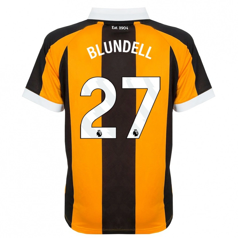 Danxen Kinderen Maddie Blundell #27 Oranje Zwart Wit Thuisshirt Thuistenue 2026/27 T-Shirt