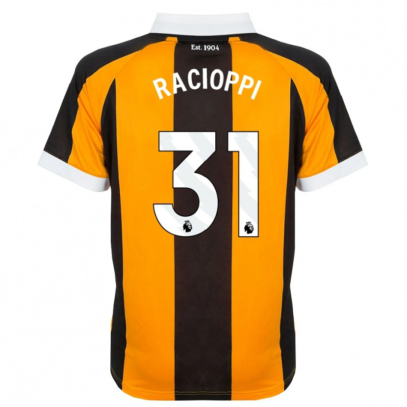 Danxen Kinderen Anthony Racioppi #31 Oranje Zwart Wit Thuisshirt Thuistenue 2026/27 T-Shirt