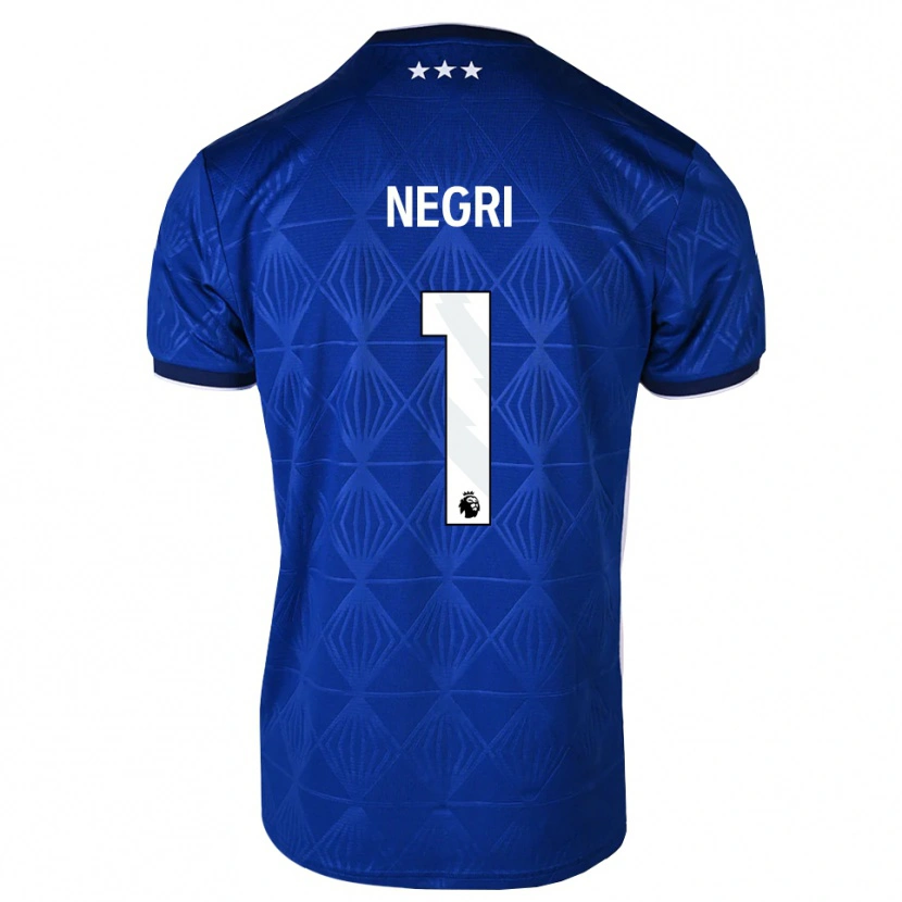 Danxen Kinderen Natalia Negri #1 Mediumblue Wit Rood Thuisshirt Thuistenue 2026/27 T-Shirt