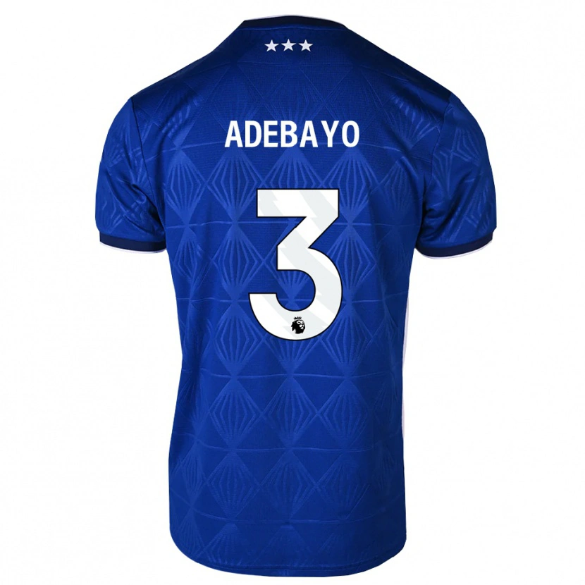 Danxen Kinderen Praise Adebayo #3 Mediumblue Wit Rood Thuisshirt Thuistenue 2026/27 T-Shirt