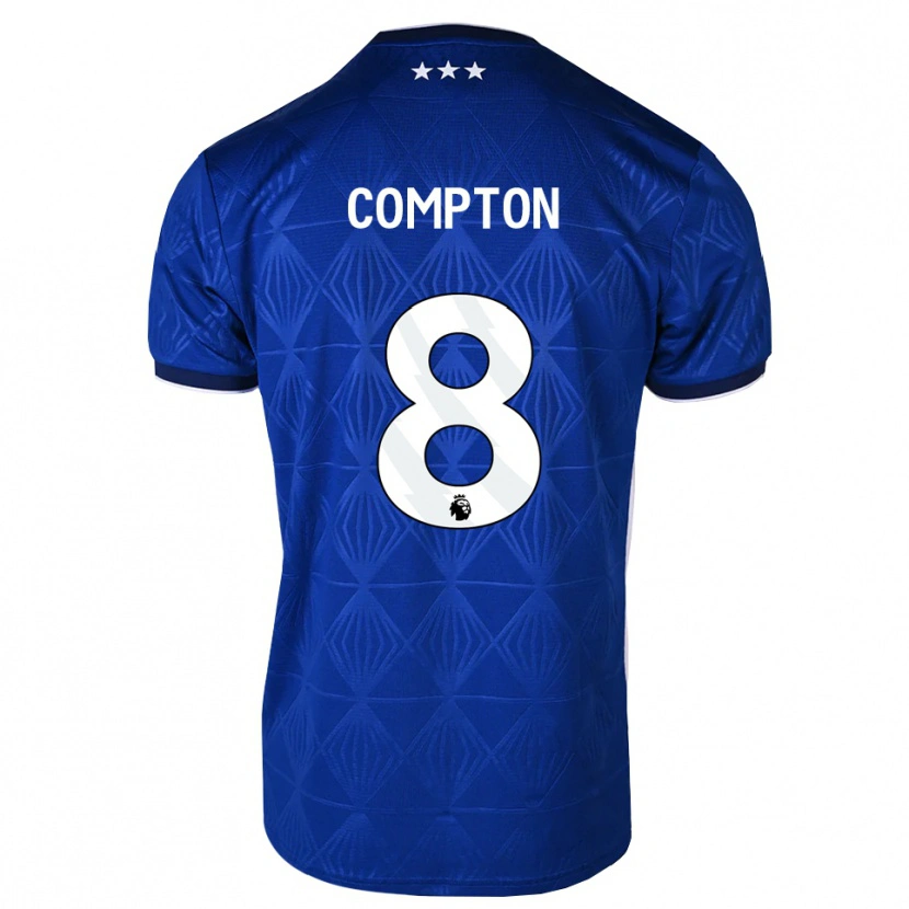 Danxen Kinderen Charlie Compton #8 Mediumblue Wit Rood Thuisshirt Thuistenue 2026/27 T-Shirt