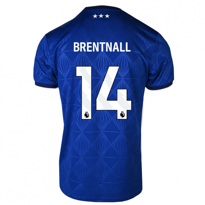 Danxen Kinderen James Brentnall #14 Mediumblue Wit Rood Thuisshirt Thuistenue 2026/27 T-Shirt