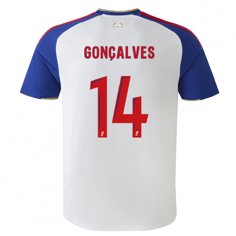 Danxen Kinderen Tiago Gonçalves #14 Royalblue Rood Wit Thuisshirt Thuistenue 2026/27 T-Shirt