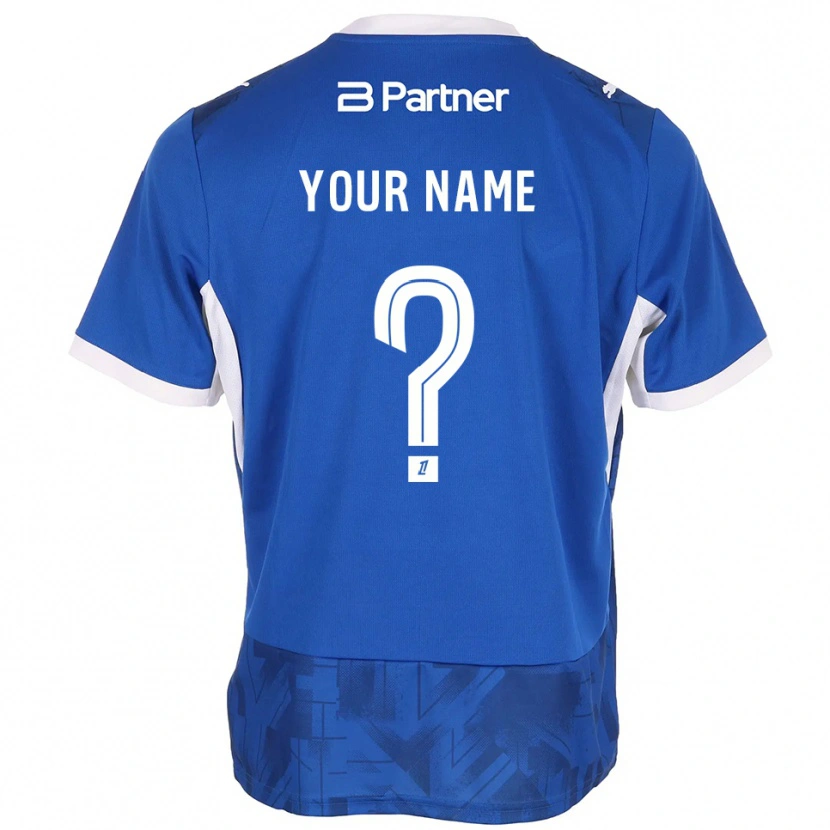 Danxen Kinderen Uw Naam #0 Mediumblue Wit Thuisshirt Thuistenue 2026/27 T-Shirt