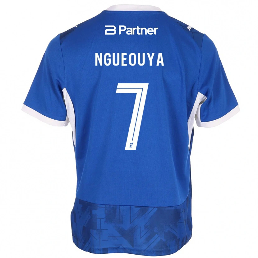 Danxen Kinderen Anthony N'gueouya #7 Mediumblue Wit Thuisshirt Thuistenue 2026/27 T-Shirt