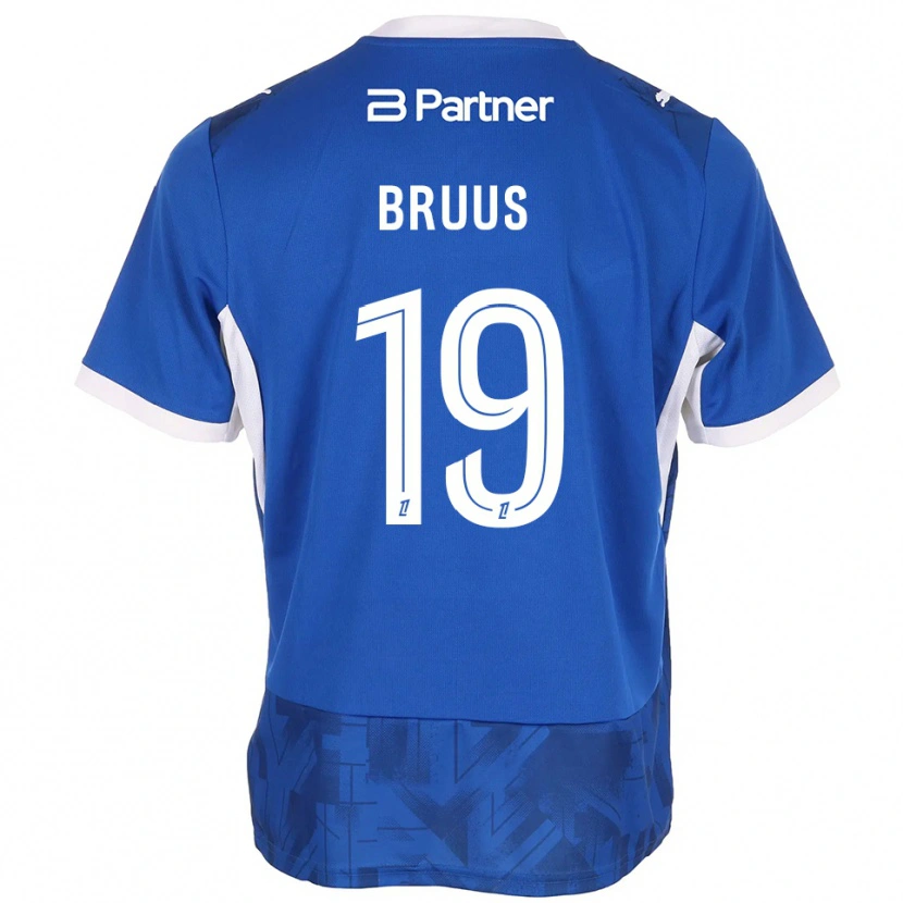 Danxen Kinderen Andreas Bruus #19 Mediumblue Wit Thuisshirt Thuistenue 2026/27 T-Shirt