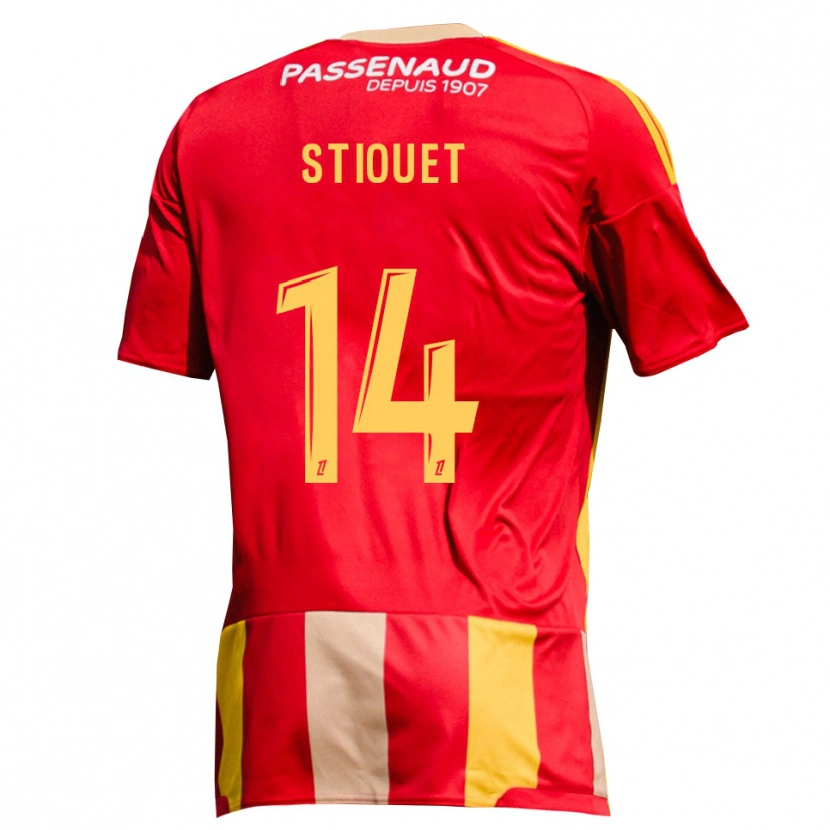 Danxen Kinderen Ayoub Stiouet #14 Geel Rood Groen Thuisshirt Thuistenue 2026/27 T-Shirt