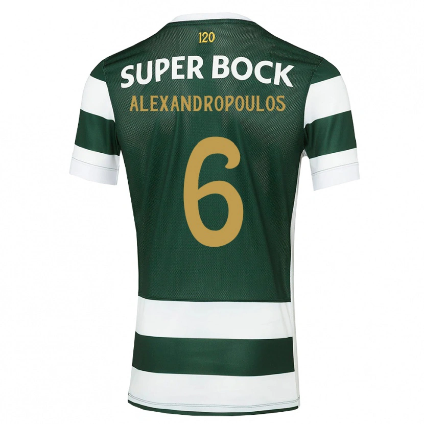 Danxen Kinderen Sotiris Alexandropoulos #6 Donkerleigrijswit Thuisshirt Thuistenue 2026/27 T-Shirt