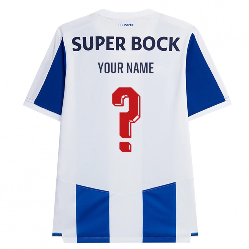 Danxen Kinderen Uw Naam #0 Blauw Wit Rood Thuisshirt Thuistenue 2026/27 T-Shirt