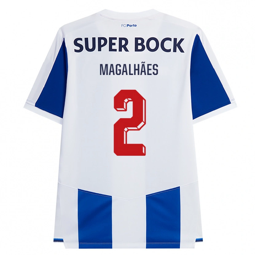 Danxen Kinderen Rafael Magalhães #2 Blauw Wit Rood Thuisshirt Thuistenue 2026/27 T-Shirt