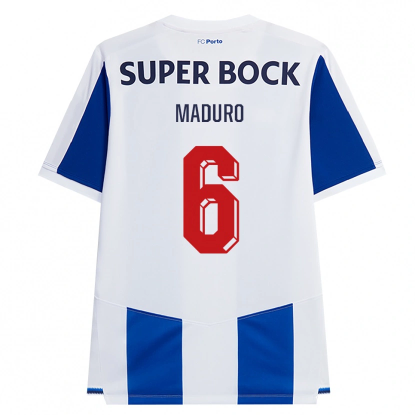 Danxen Kinderen Henrique Maduro #6 Blauw Wit Rood Thuisshirt Thuistenue 2026/27 T-Shirt