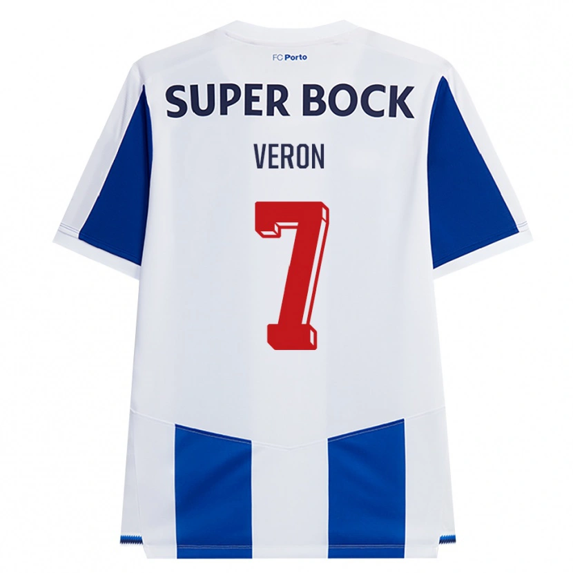 Danxen Kinderen Gabriel Veron #7 Blauw Wit Rood Thuisshirt Thuistenue 2026/27 T-Shirt