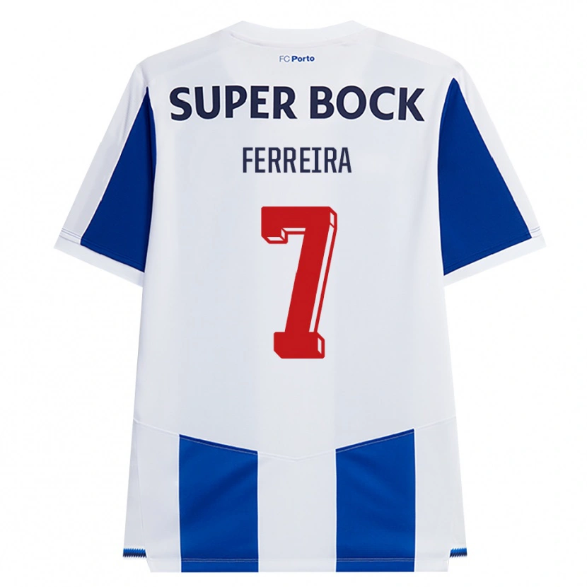 Danxen Kinderen Maria Ferreira #7 Blauw Wit Rood Thuisshirt Thuistenue 2026/27 T-Shirt
