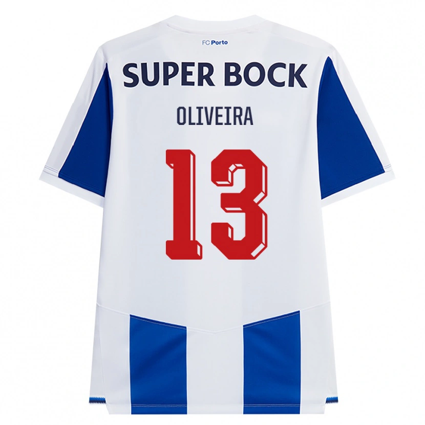 Danxen Kinderen Tomás Oliveira #13 Blauw Wit Rood Thuisshirt Thuistenue 2026/27 T-Shirt
