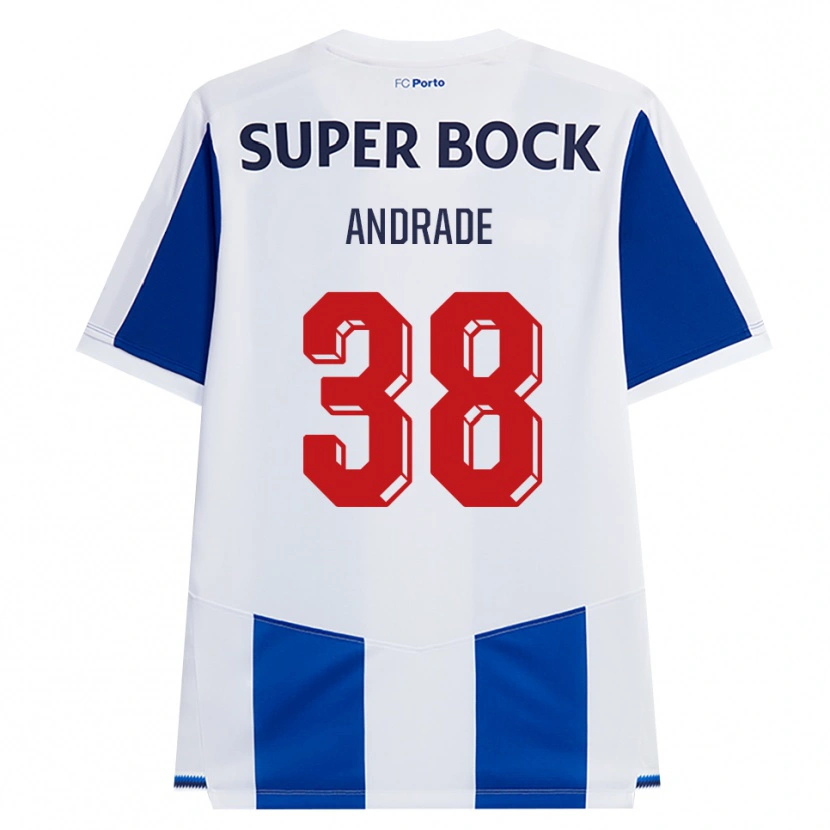 Danxen Kinderen Fernando Andrade #38 Blauw Wit Rood Thuisshirt Thuistenue 2026/27 T-Shirt