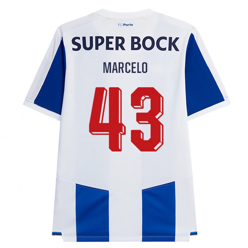 Danxen Kinderen Joao Marcelo #43 Blauw Wit Rood Thuisshirt Thuistenue 2026/27 T-Shirt