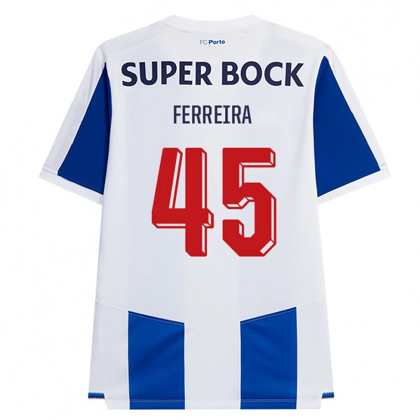 Danxen Kinderen Tiago Ferreira #45 Blauw Wit Rood Thuisshirt Thuistenue 2026/27 T-Shirt