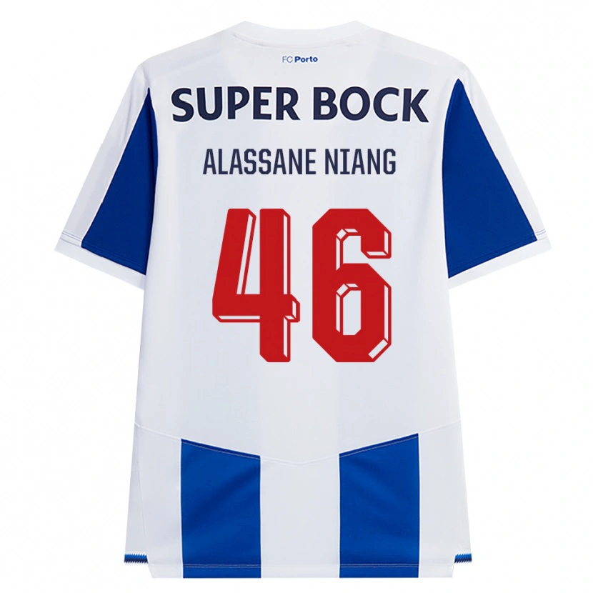 Danxen Kinderen Mame Alassane Niang #46 Blauw Wit Rood Thuisshirt Thuistenue 2026/27 T-Shirt