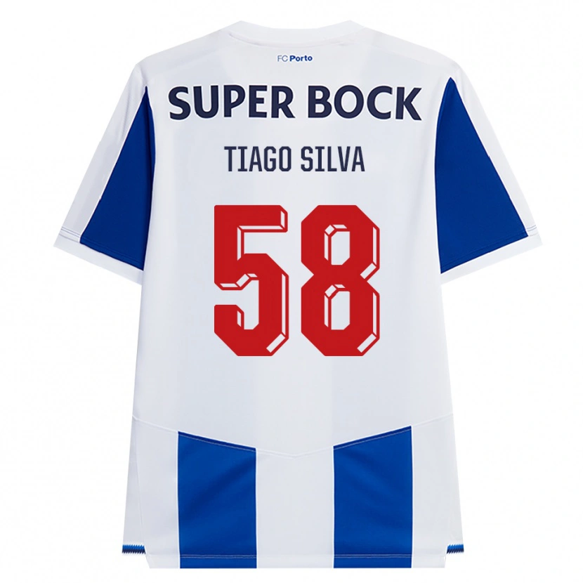 Danxen Kinderen Tiago Silva #58 Blauw Wit Rood Thuisshirt Thuistenue 2026/27 T-Shirt