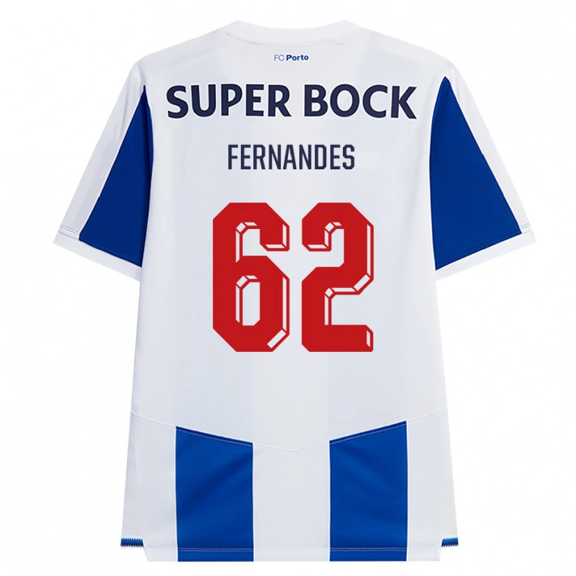 Danxen Kinderen Rodrigo Fernandes #62 Blauw Wit Rood Thuisshirt Thuistenue 2026/27 T-Shirt