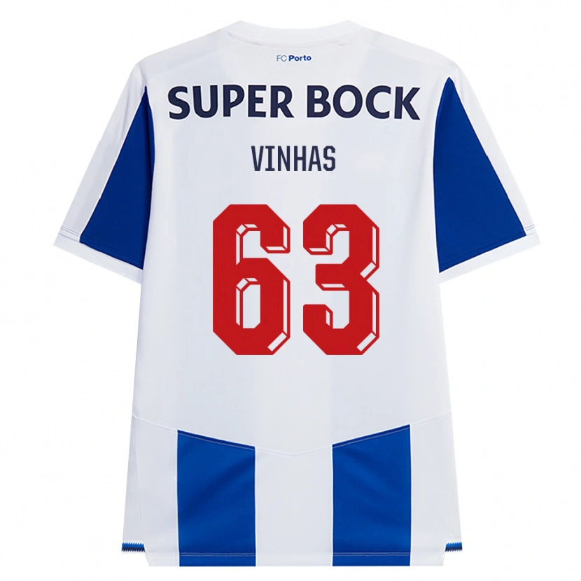 Danxen Kinderen David Vinhas #63 Blauw Wit Rood Thuisshirt Thuistenue 2026/27 T-Shirt