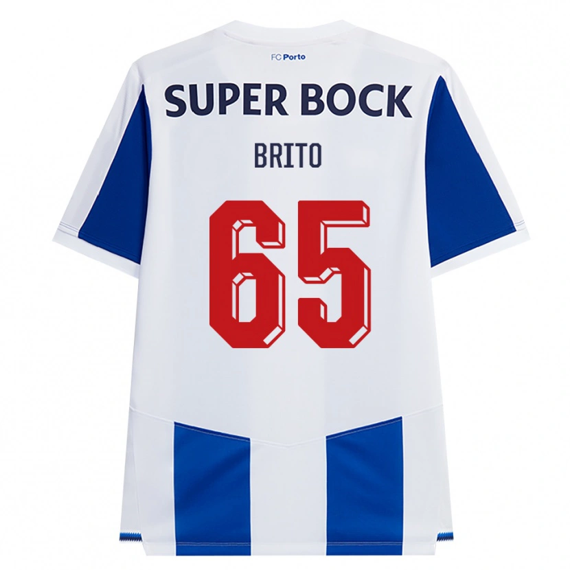 Danxen Kinderen João Brito #65 Blauw Wit Rood Thuisshirt Thuistenue 2026/27 T-Shirt