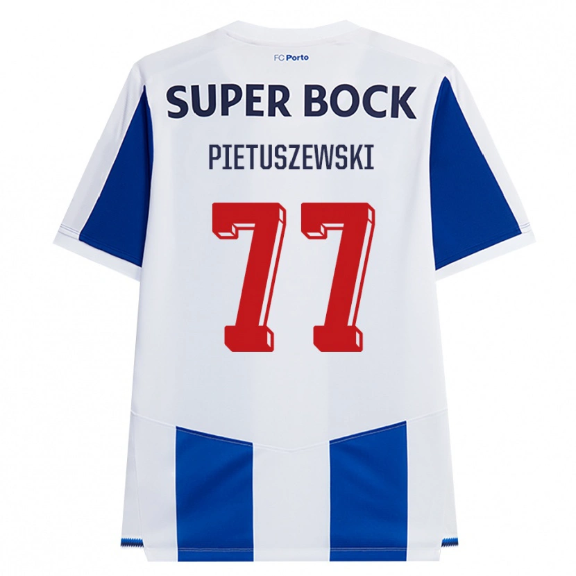 Danxen Kinderen Oskar Pietuszewski #77 Blauw Wit Rood Thuisshirt Thuistenue 2026/27 T-Shirt