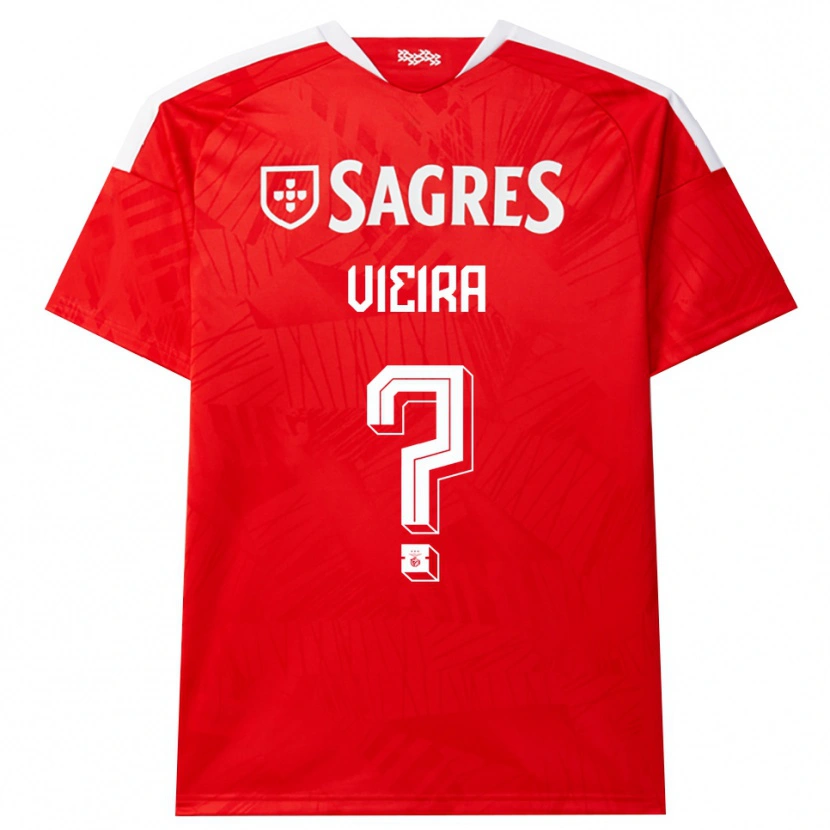 Danxen Kinderen Miguel Vieira #0 Rood Wit Geel Thuisshirt Thuistenue 2026/27 T-Shirt