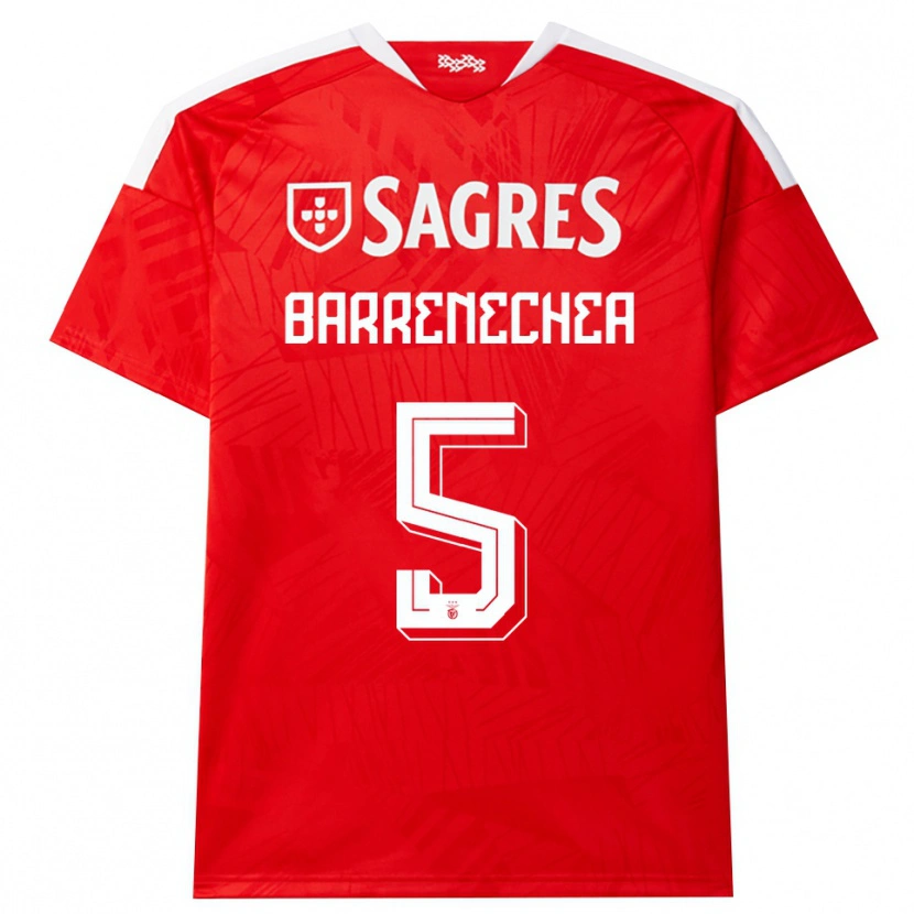 Danxen Kinderen Enzo Barrenechea #5 Rood Wit Geel Thuisshirt Thuistenue 2026/27 T-Shirt