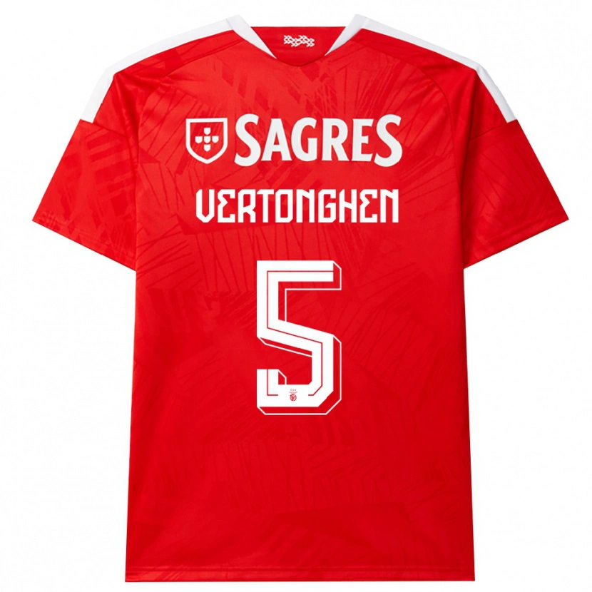 Danxen Kinderen Jan Vertonghen #5 Rood Wit Geel Thuisshirt Thuistenue 2026/27 T-Shirt