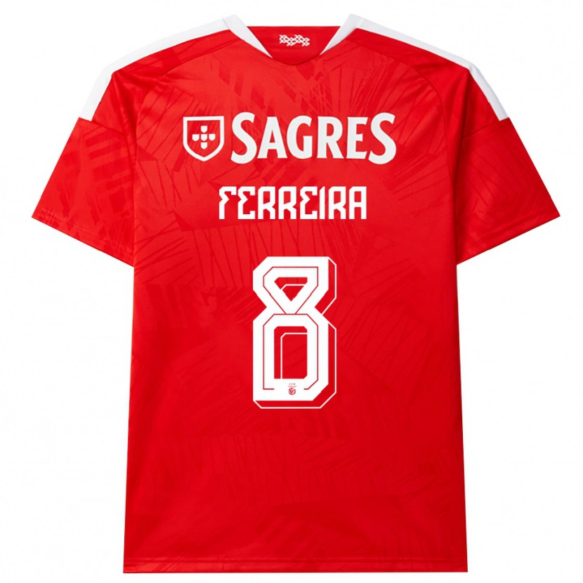 Danxen Kinderen Isaac Ferreira #8 Rood Wit Geel Thuisshirt Thuistenue 2026/27 T-Shirt