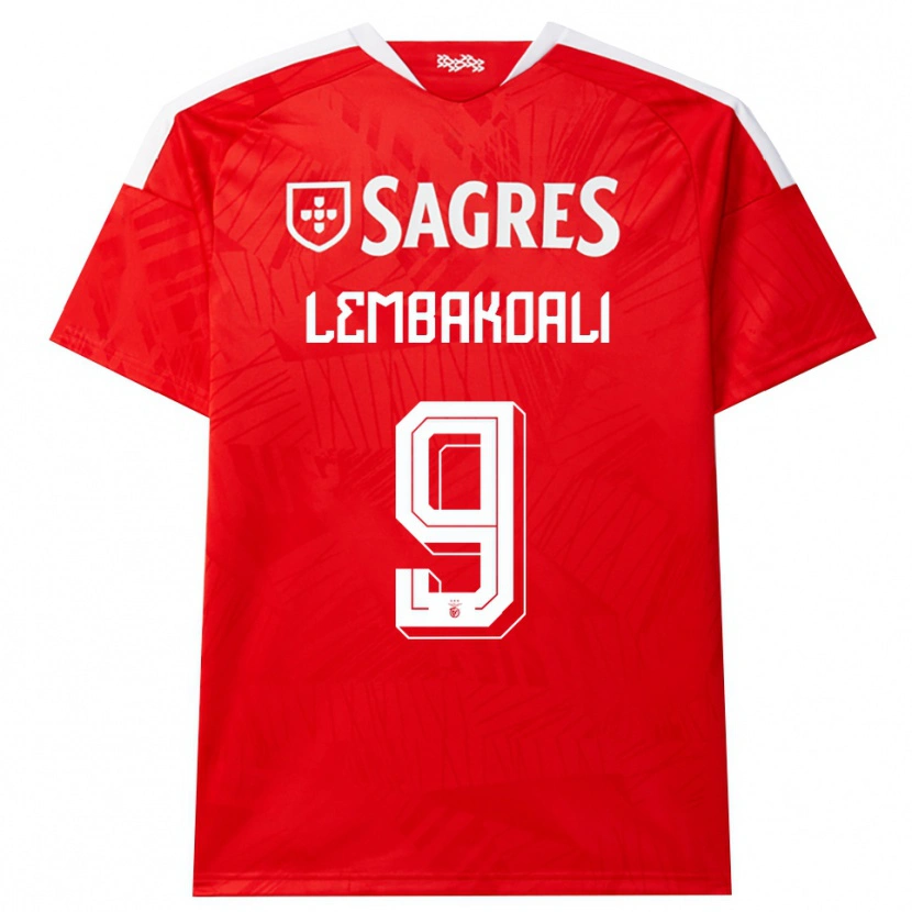 Danxen Kinderen Alan Lembakoali #9 Rood Wit Geel Thuisshirt Thuistenue 2026/27 T-Shirt