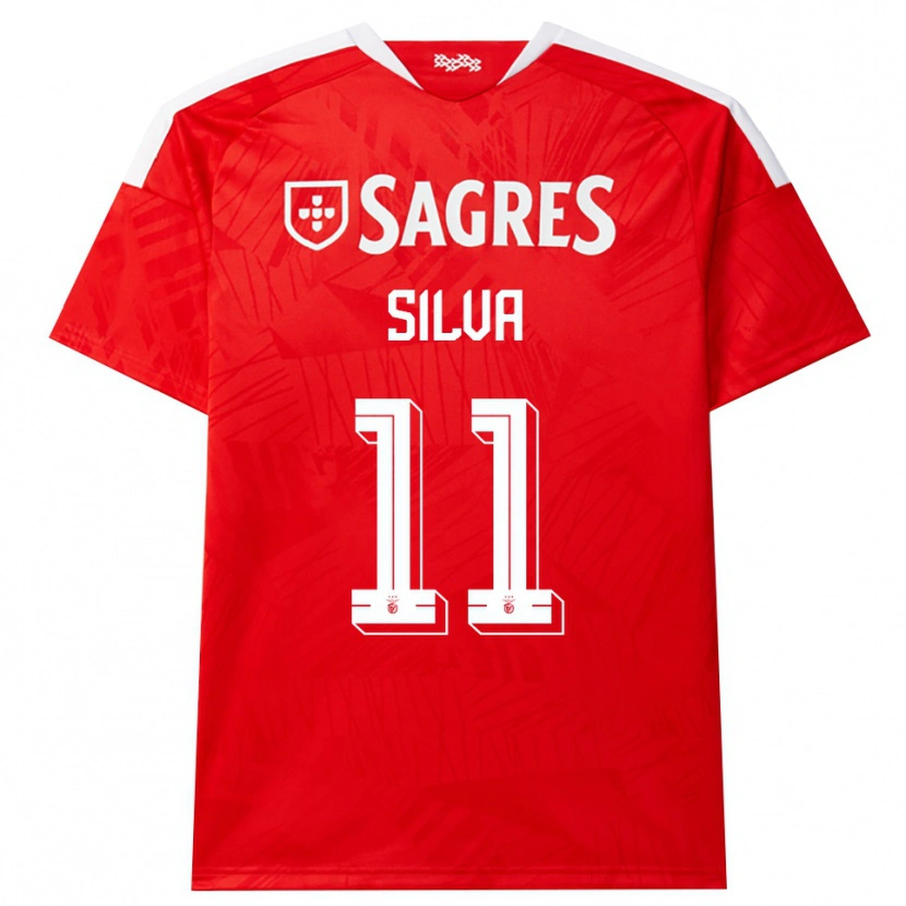 Danxen Kinderen Jéssica Silva #11 Rood Wit Geel Thuisshirt Thuistenue 2026/27 T-Shirt